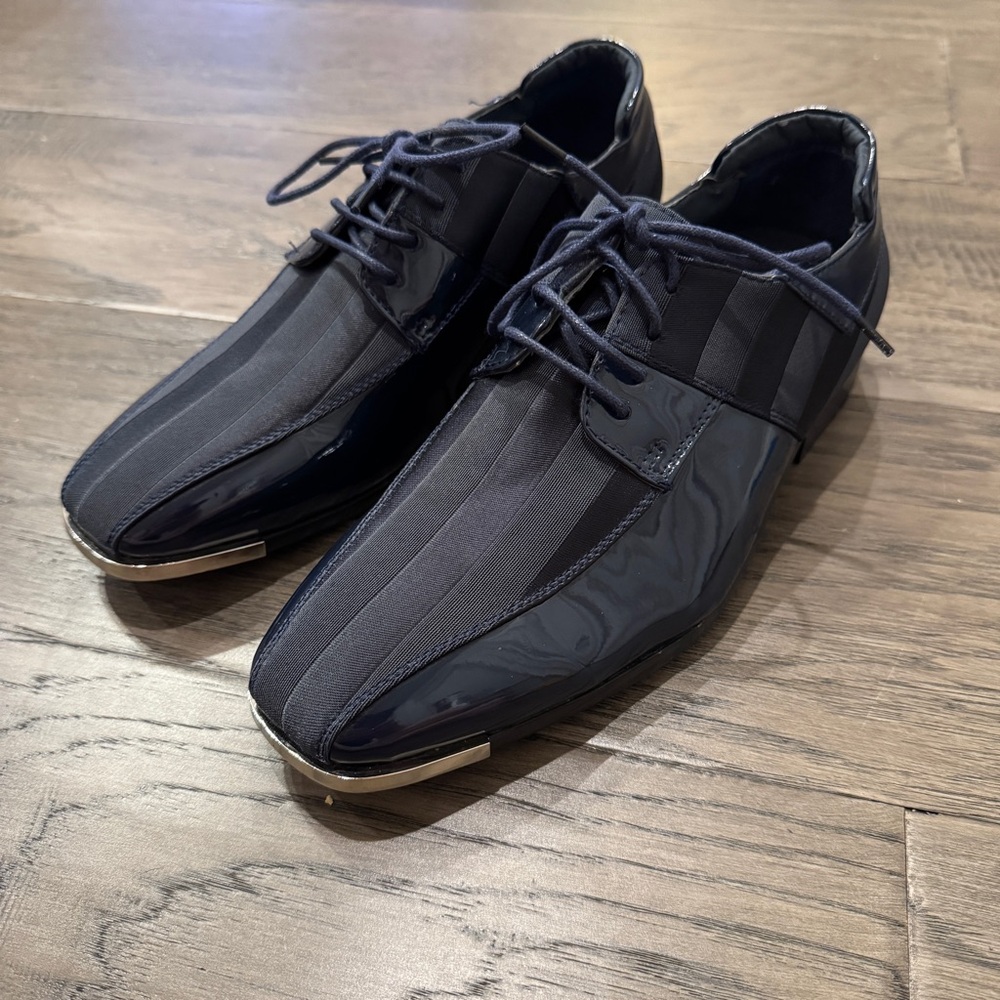 Parrazo Oxford Men's Shoes Size‎ 7 Excellent Navy